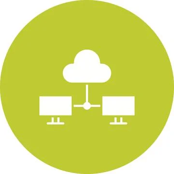 Shared Cloud icon vector image. Stock Illustration