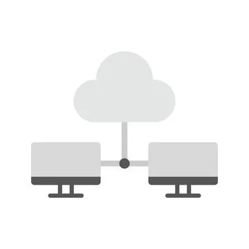 Shared Cloud icon vector image. Stock Illustration