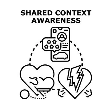 Shared context awareness developing relationships and understanding Illustration