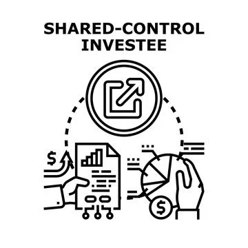 Shared control investee business strategy concept Stock Illustration
