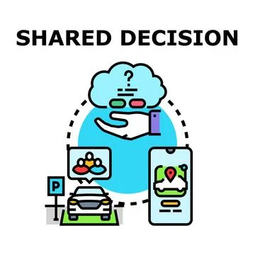 Shared decision making process for collective transportation Stock Illustration