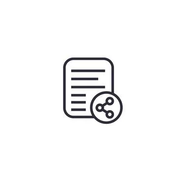 Shared document line icon Illustrazione stock