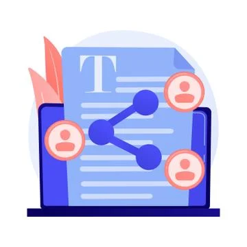 Shared document vector concept metaphor Stock Illustration