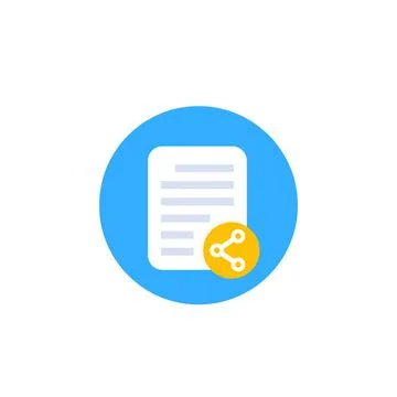 Shared document vector icon, flat 스톡 일러스트