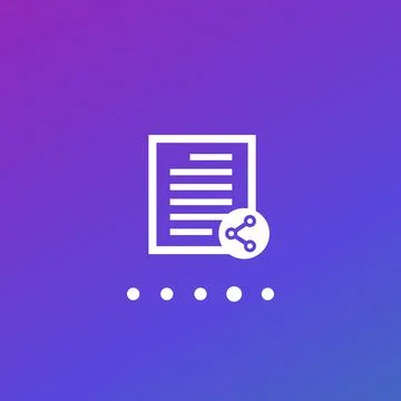 Shared document vector icon for web Stock Illustration