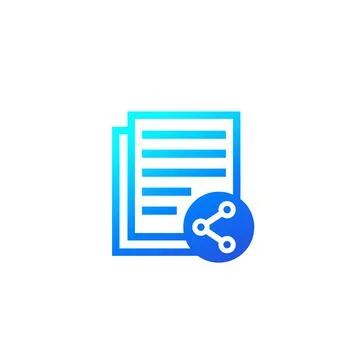 Shared documents icon on white イラスト素材