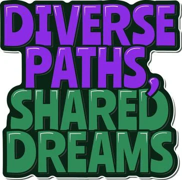 Shared Dreams Lettering Design Stock Illustration