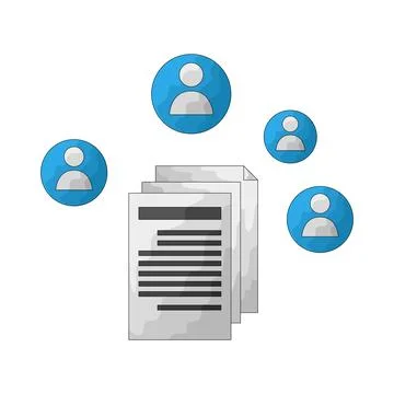 Shared File illustration Stock-Illustration