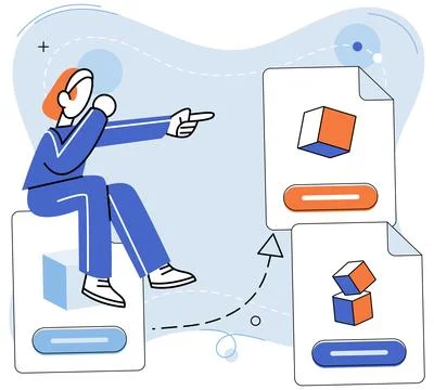 Shared file. Shared file storage enables collaborative management digital Stock Illustration