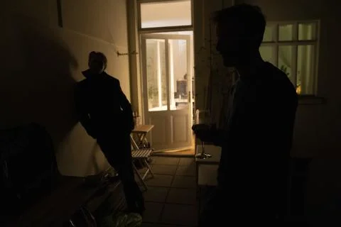 A shared flat under the Coronavirus outbreak, Vienna, Austria - 20 Mar 2020 스톡 사진