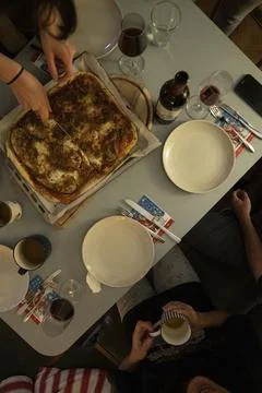 A shared flat under the Coronavirus outbreak, Vienna, Austria - 20 Mar 2020 스톡 사진