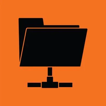 Shared folder icon Stock Illustration
