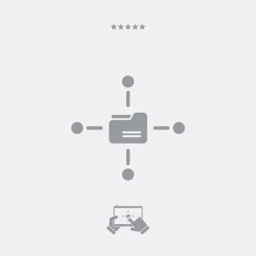 Shared folder icon, shared folder vector, shared folder symbol, shared folder Stock Illustration