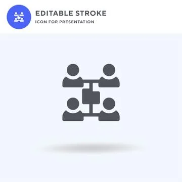 Shared Folder icon vector, filled flat sign, solid pictogram isolated on white Illustrazione stock