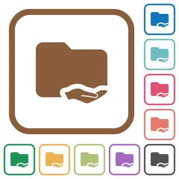 Shared folder simple icons Illustrazione stock