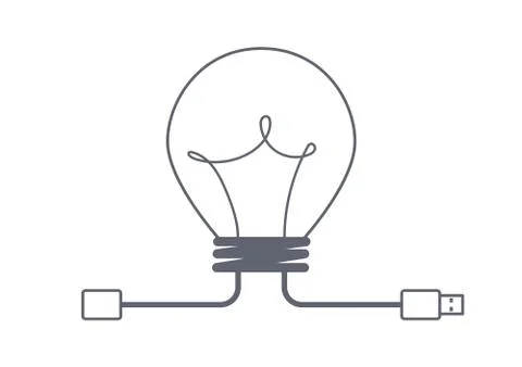 Shared idea with usb Stock Illustration