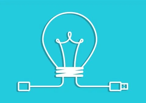 Shared idea with usb Stock Illustration