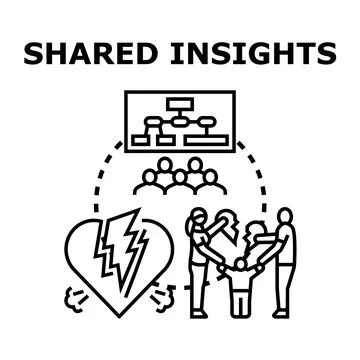 Shared insights for conflict resolution and family therapy Stock Illustration