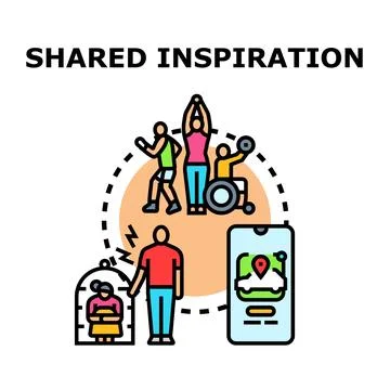 Shared inspiration driving personal growth and freedom Ilustración de archivo