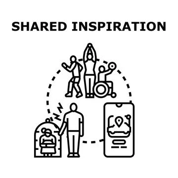 Shared inspiration driving personal growth and freedom Ilustración de archivo