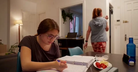 A Shared Moment of Comfort and Study: Stock Footage 334776388