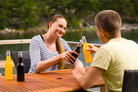 Shared a moment Stock-Fotos