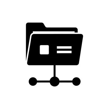 Shared Network Folder and Resource Icon Stock Illustration