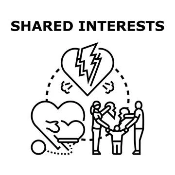 Shared parenting splitting heart concept illustration Stock Illustration