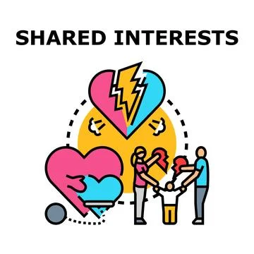Shared parenting splitting heart concept illustration Stock Illustration