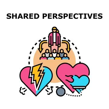 Shared perspectives resolving conflict and building connection Stock Illustration