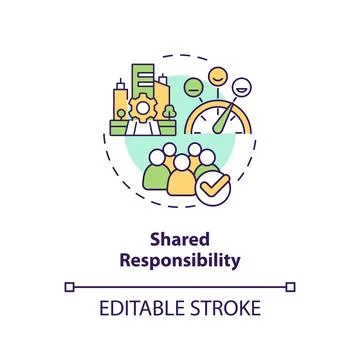 Shared responsibility concept icon Stock Illustration