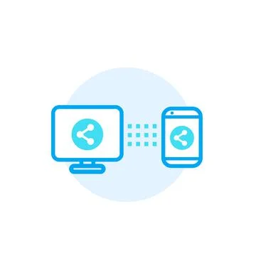 Shared screens vector icon Stock Illustration