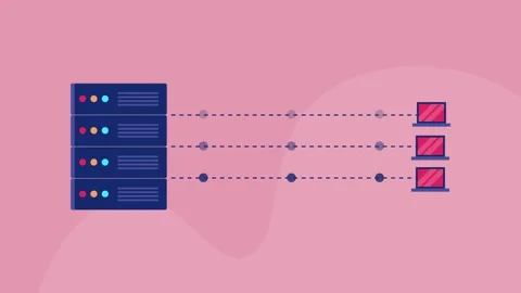 Shared server web hosting explainer animation. Stock Footage 291686238