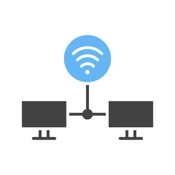 Shared Signals icon vector image. Stock Illustration