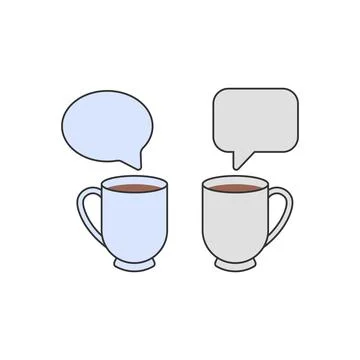 Shared sip chat Stock Illustration