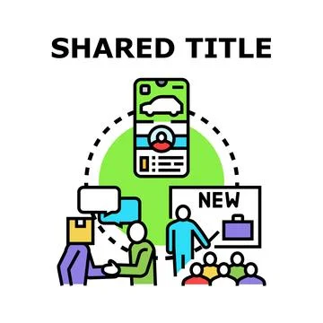 Shared title concept vector icon illustration Stock Illustration