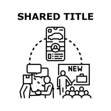 Shared title concept vector icon illustration Stock Illustration