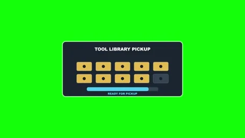 Shared Tool Library Pickup Ready Green Screen Overlay 库存影片 343914464