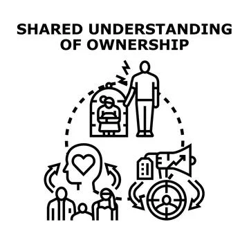 Shared understanding of ownership concept illustration Stock Illustration