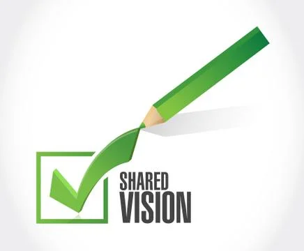 Shared vision check mark illustration design Stock Illustration