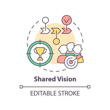 Shared vision concept icon Illustrazione stock