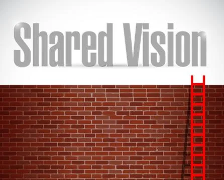 Shared vision ladder concept illustration design Stock Illustration