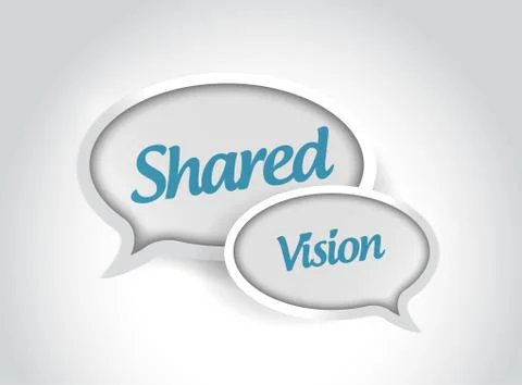 Shared vision message bubbles illustration design Stock Illustration