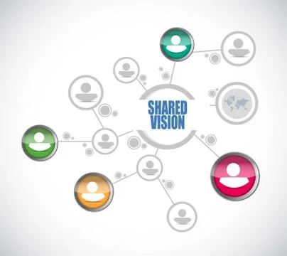 Shared vision people network illustration design Stock Illustration