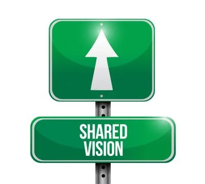 Shared vision road sign Stock Illustration