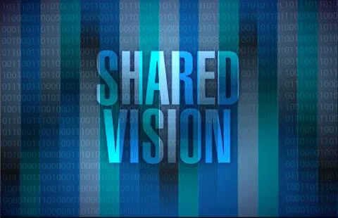 Shared vision sign illustration design Stock Illustration