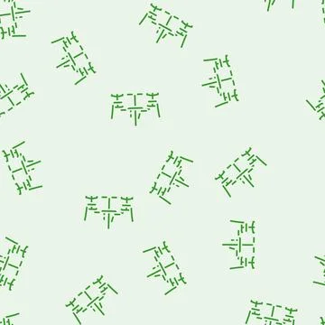 Shared workspace table hybrid work glyph seamless pattern Stock Illustration