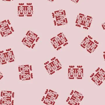 Shared workspace table hybrid work glyph vector seamless pattern Stock Illustration