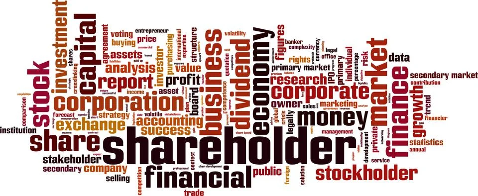 Shareholder word cloud Stock Illustration