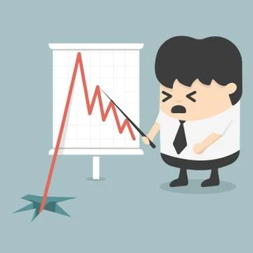 Shares fall Stock Illustration